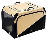 Hunter® Hunde Nylon Falt – Transportbox Schwarz/Beige Hundetransportbox Katzentransportbox Hundebox S-XL - 2