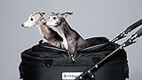 InnoPet® Hundebuggy Retro Hundewagen Hunde buggy -Aluminium Rahmen — braun bis 35kg - 9