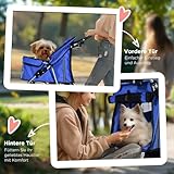PawHut Hundewagen Hundebuggy Pet Hunde Buggy Stroller Jogger Anhänger Blau - 7