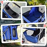 PawHut Hundewagen Hundebuggy Pet Hunde Buggy Stroller Jogger Anhänger Blau - 8